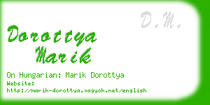 dorottya marik business card